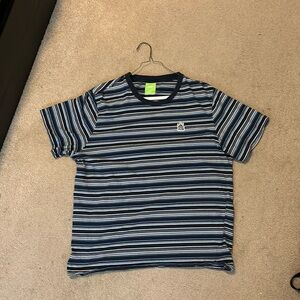 HUF xl blue black white striped tee